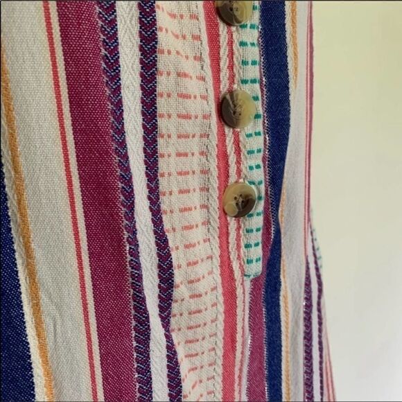 True Craft Striped Colorful Cropped Jumpsuit - Picture 12 of 13